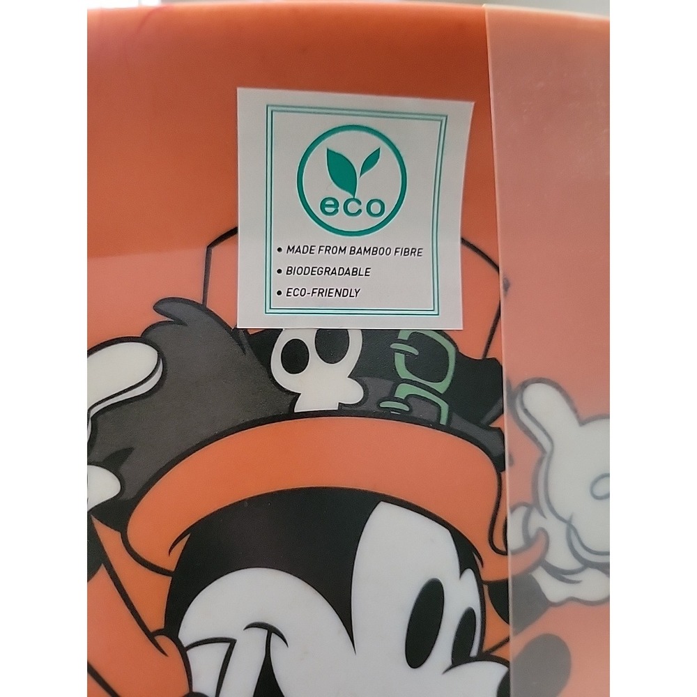 Disney Mickey Mouse Halloween Plates 4 Pc Set Pumpkin Minnie Angel Eco Bamboo - Picture 5 of 7